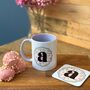 China Initial Mug With Bold Floral Plaque, thumbnail 4 of 11