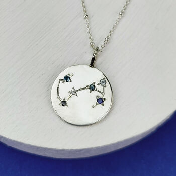 Constellation Necklace With Blue And White Gemstones, 3 of 4