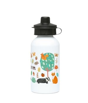 Personalised Kids Woodland Water Bottle, 2 of 5