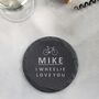 Personalised Cycling Pun Natural Slate Coaster, thumbnail 8 of 9