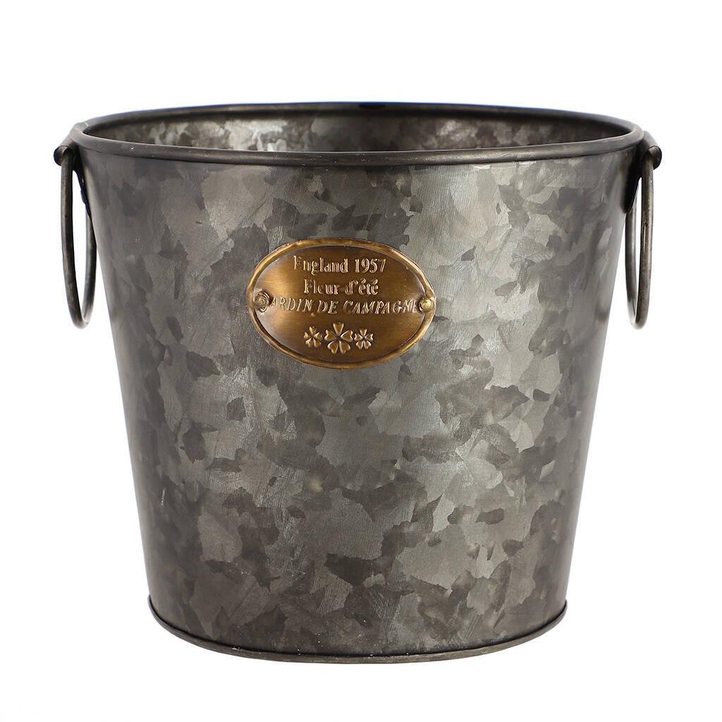 Luxury Galvanised French Country Planter Bucket By Dibor