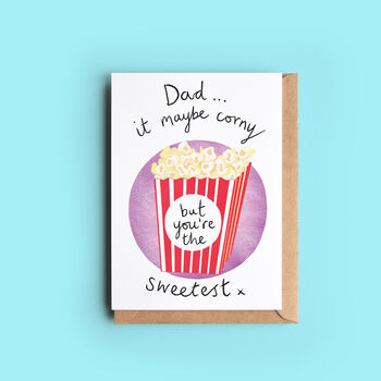 Popcorn Pun Card For Dad Or Daddy, 2 of 3