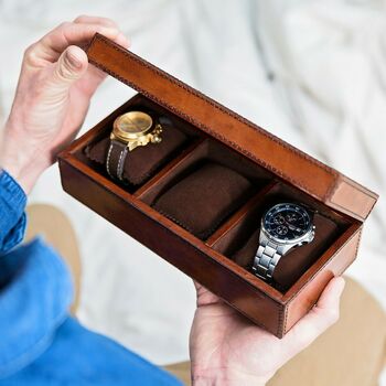 Personalised Leather Jewellery Storage Box, 3 of 9