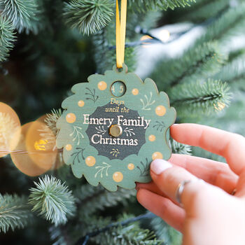 Personalised Family Christmas Advent Countdown Bauble, 4 of 4