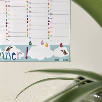 Perpetual Calendar Rainbow Wall Planner, 11 of 11