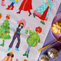 12 Slays Of Christmas Tea Towel, thumbnail 8 of 8