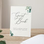 Blue Eucalyptus Personalised Date Wedding Guest Book, thumbnail 2 of 2