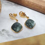 18k Gold Vermeil Plated Seraphinite Earrings, thumbnail 1 of 4
