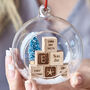 Personalised Baby Building Blocks Christmas Bauble, thumbnail 1 of 4