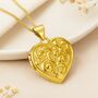Personalised Solid 9ct Yellow Gold Vintage Heart Locket, thumbnail 1 of 10