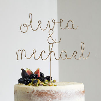 Personalised Couples Names Cake Topper, 3 of 8