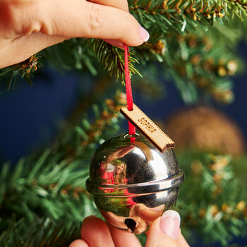 Personalised Believe Bell Christmas Decoration, 7 of 7