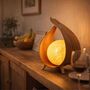Coconut Leaf Table Lamp Handmade Boho Natural, thumbnail 8 of 11