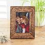 Jaraja Hand Carved Mango Wood 6x4' Photo Frame, thumbnail 1 of 7