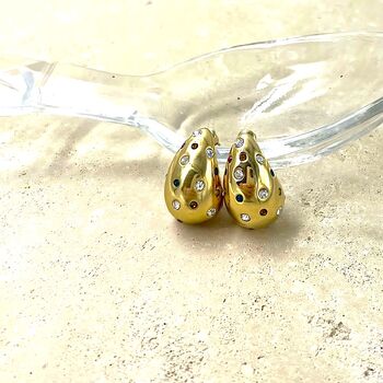 Embellished Bulb Earring In Gold, 4 of 6