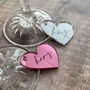 Valentine's Day Heart Personalised Wine Glass Charm, thumbnail 2 of 3