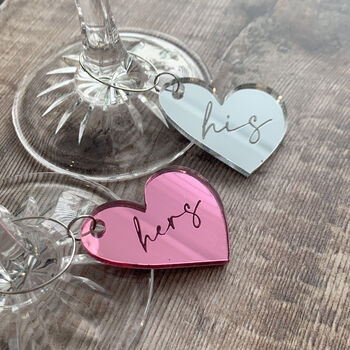 Valentine's Day Heart Personalised Wine Glass Charm, 2 of 3