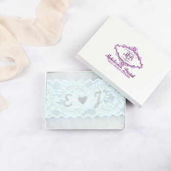 Simply 'Initial And Heart' Bridal Garter, 2 of 4