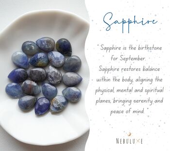 Sapphire Birthstone Stud Earrings, 7 of 12