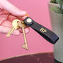 Personalised Leather Keyring Loop Gift For New Home, thumbnail 3 of 6