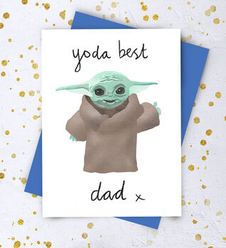 Yoda Best Daddy, Dad Or Grandad Card, 2 of 4