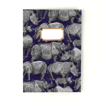 Crash Of Rhinos Print Notebook, 3 of 9