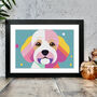 Cockapoo Dog Portrait Illustration Art Print, thumbnail 1 of 2