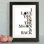 Personalised Moon And Back Framed Print, thumbnail 2 of 2