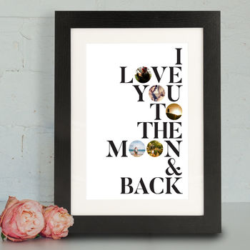 Personalised Moon And Back Framed Print, 2 of 2