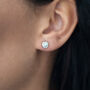 Sterling Silver Pearl Nest Stud Earrings, thumbnail 1 of 7