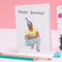 Happy Birthday, Man Black Birthday Card, thumbnail 1 of 2