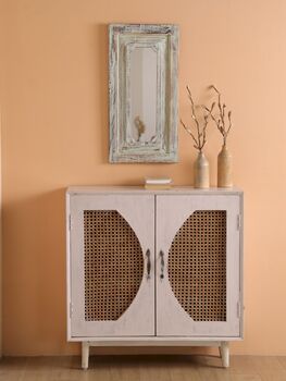 Rectangular Mirror Reclaimed Wood Teal Green, 8 of 9