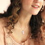 Personalised Pressed Birth Flower And Heart Charm Necklace, thumbnail 5 of 11