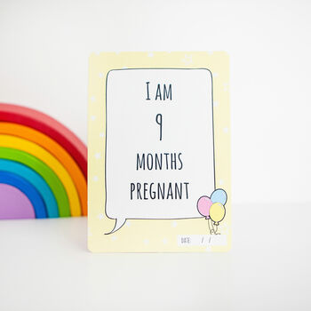 Bump To Baby, Pregnancy Milestone Cards In Keepsake Box, 4 of 12