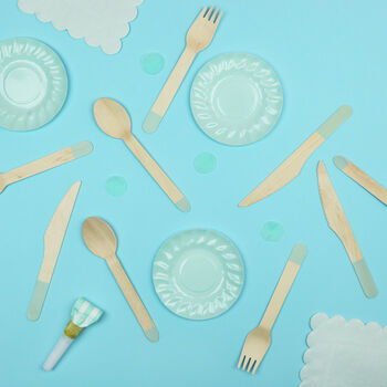 Pastel Tipped Wooden Cutlery, 3 of 10