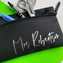 Personalised Metallic Teacher's Name School Pencil Case, thumbnail 2 of 3