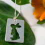 Sterling Silver Bunny Silhouette Pendant, thumbnail 7 of 9