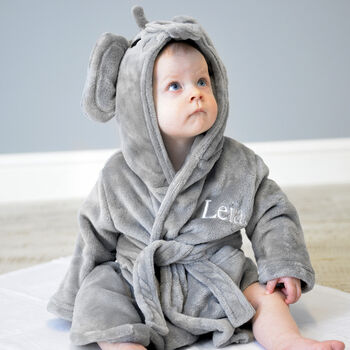 Personalised Soft Elephant Dressing Gown, 5 of 8