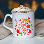 Cosy Autumn Leaves Hot Drinks Mug, thumbnail 1 of 5