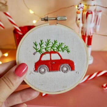 Christmas Car Embroidery Kit, 6 of 7