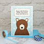 Personalised 'Daddy Bear' Fathers Day Card, thumbnail 3 of 4
