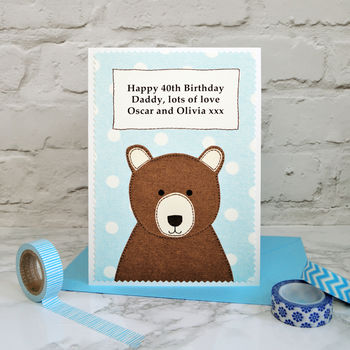 Personalised 'Daddy Bear' Fathers Day Card, 3 of 4