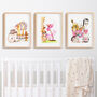 Set Of Three Nursery Wall Art Prints | Girl's Nursery Art | Nursery Decor, thumbnail 1 of 5