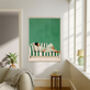 Emerald Green Female Reading Art Print, thumbnail 2 of 3
