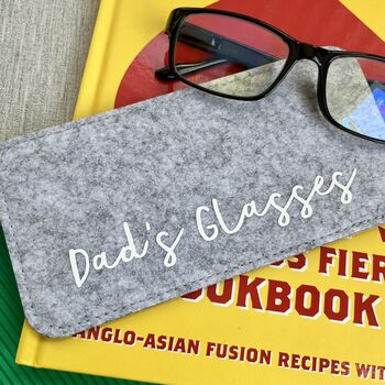 Personalised Father's Day Dad Felt Glasses Case, 4 of 4