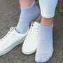 Delicate Pink And Organic Sport Grey Women Trainer Socks, thumbnail 7 of 7