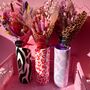 Pink Leopard Print Hand Painted Tall Vase, thumbnail 2 of 6