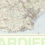 Personalised Cardiff Map Print Wales Art Gift, thumbnail 6 of 9