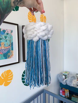 Personalised Mixed Fringe Cloud Wall Hanging, 8 of 9