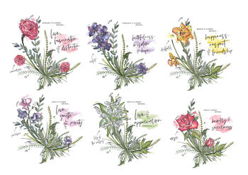 Birth Month Flower Print, 3 of 5